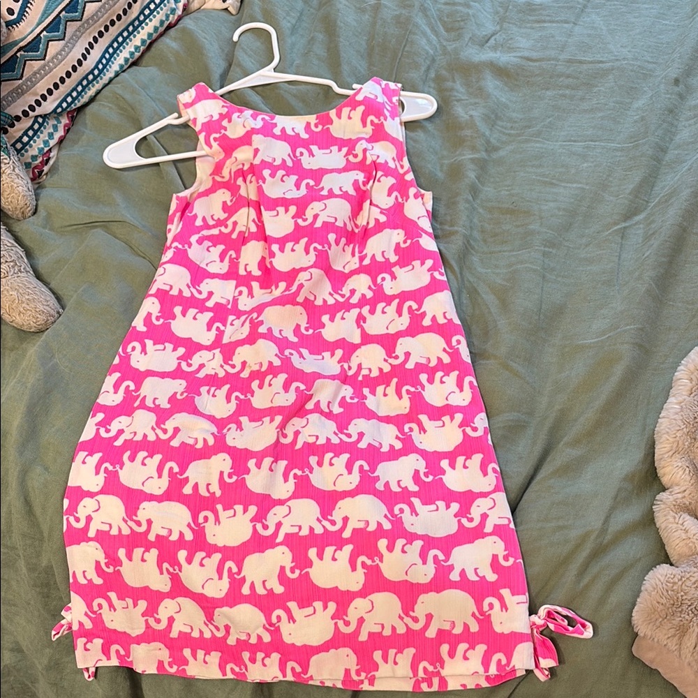 Lilly Pulitzer Pink and White Elephant Mini Dress